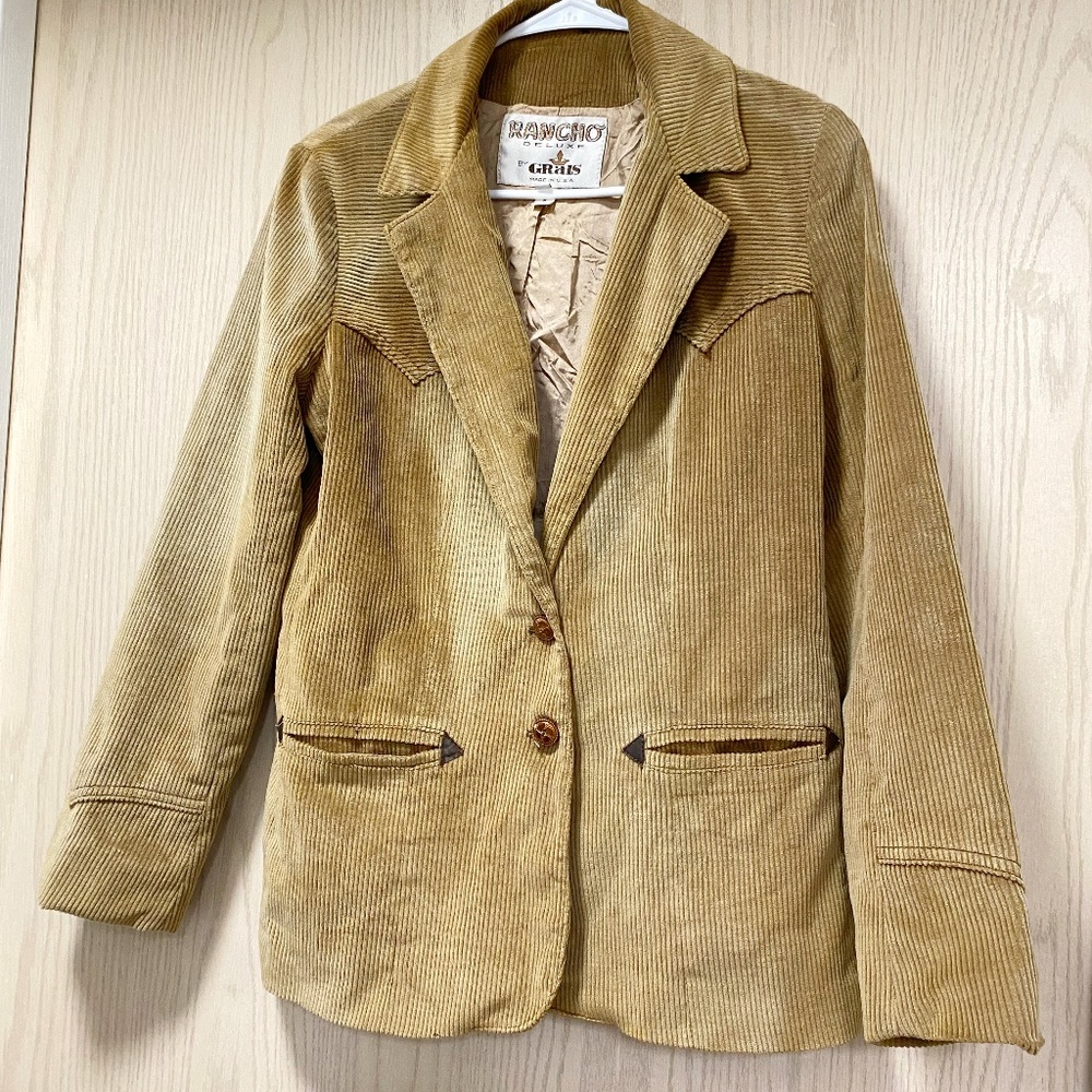 Vintage Rancho De Luxe by Grais  Size M   Women’s Brown Corduroy  Jacket